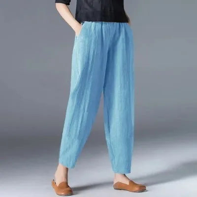 Raelyn Cotton Linen Harem Pants