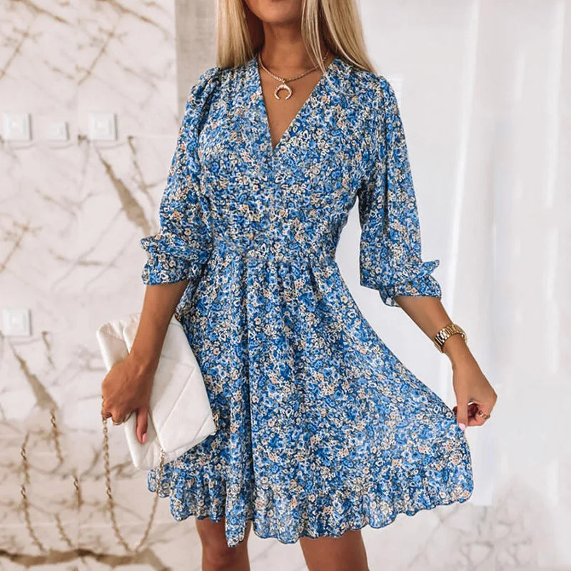 Isabelle Boho Floral Mini Dress