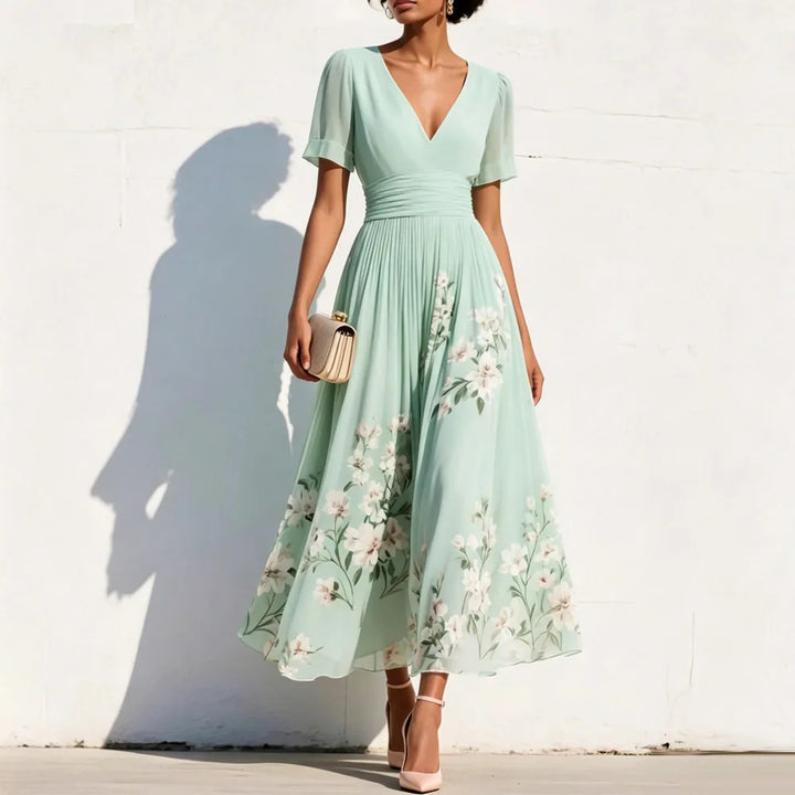 Paula Floral A Line Wedding Guest Dress