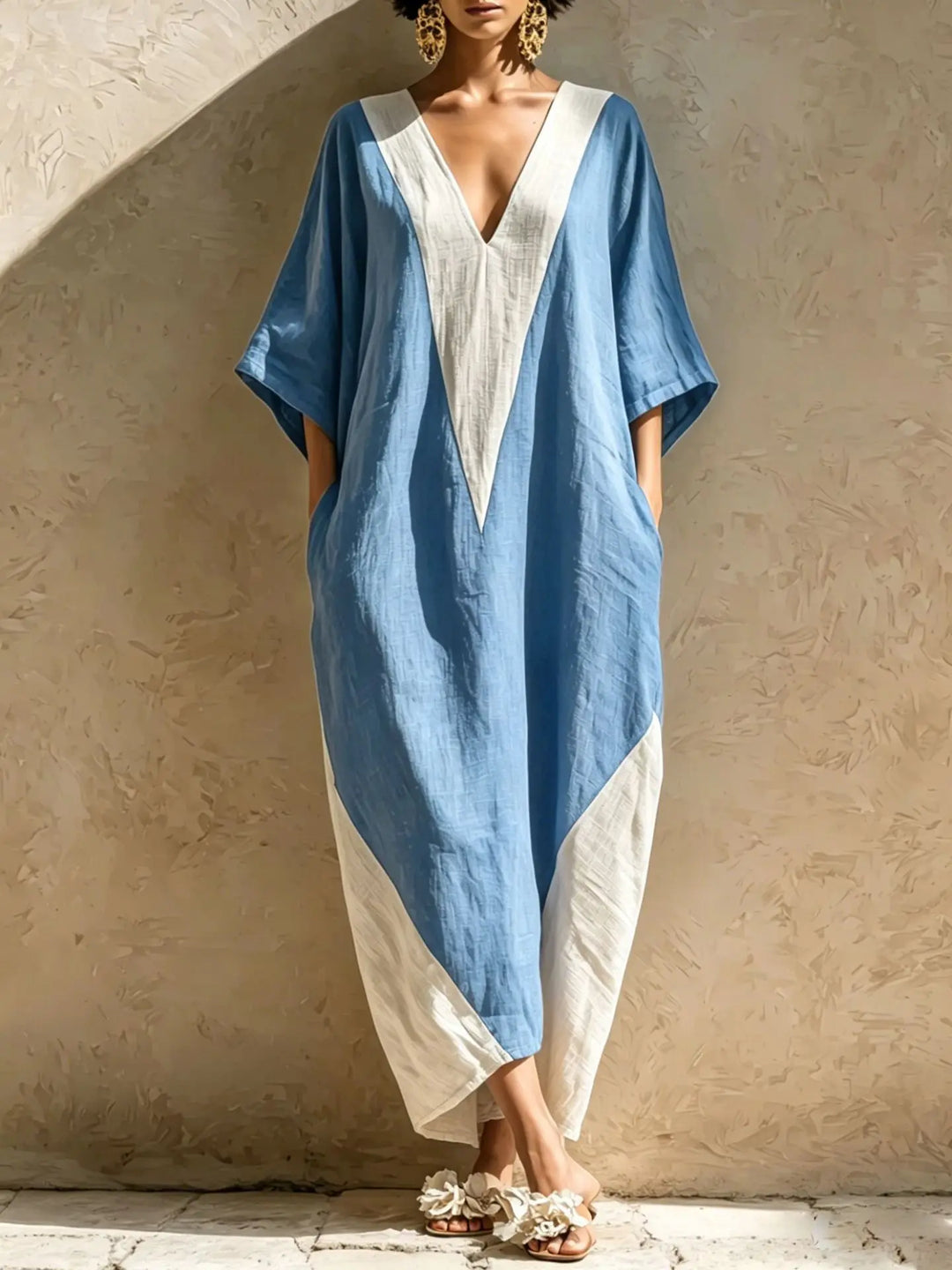 Soraya Bohemian Linen Maxi Dress