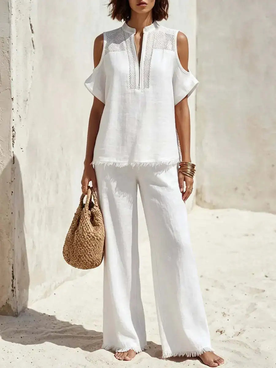 Tessa Breathable Wide Leg Two-Piece Set