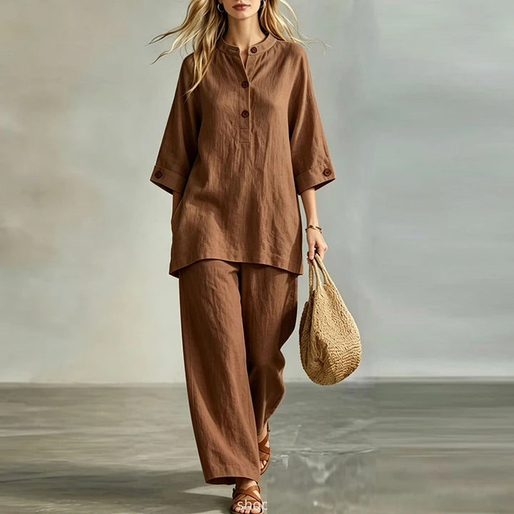 Eloise Casual Linen Matching Set