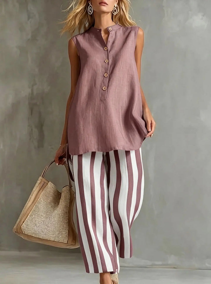 Catherine Striped Wide Leg Set