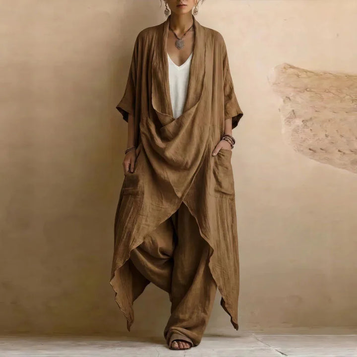 Isolde Crinkle Kimono Set