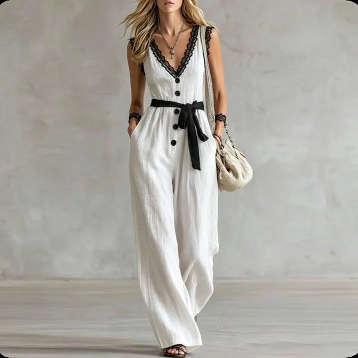 Molly Boho Belted Jumpsuit