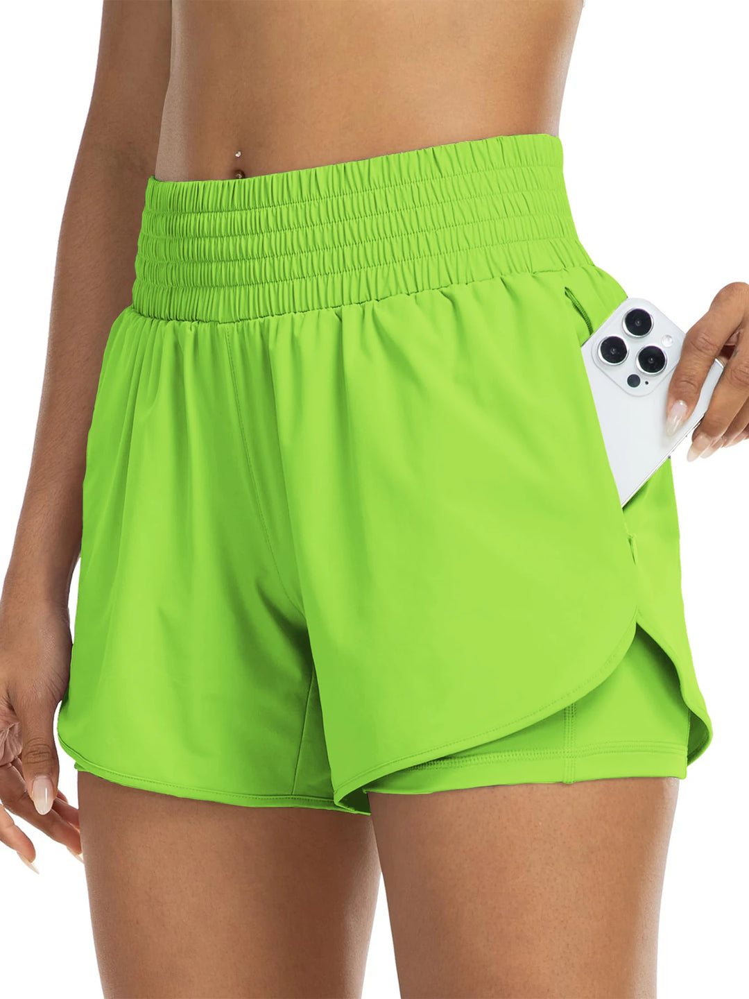 Andrea High-Waisted Track Shorts