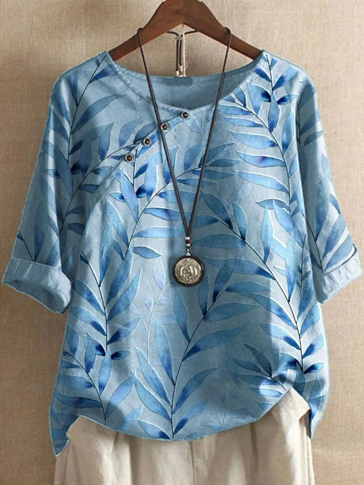 Rina Relaxed Linen Blouse