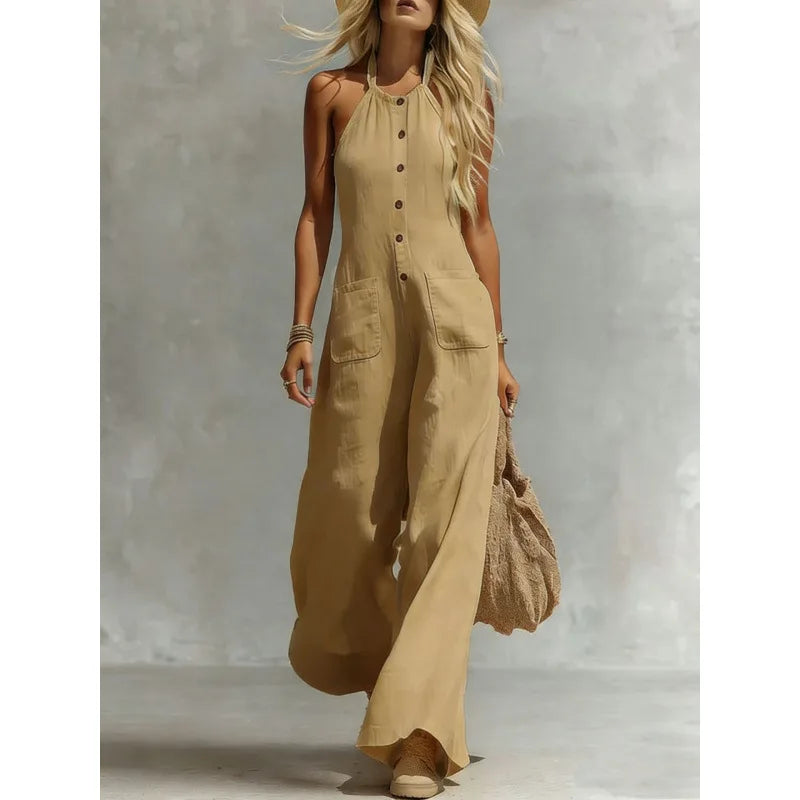 Finley Halter Neck Pocket Jumpsuit