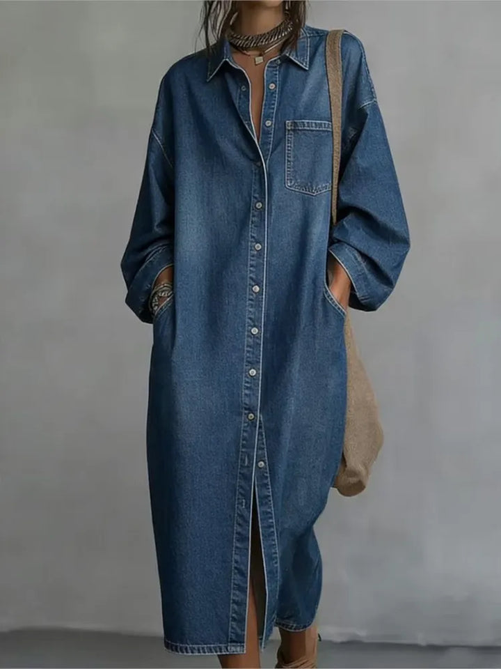 Portia Relaxed Button Dress