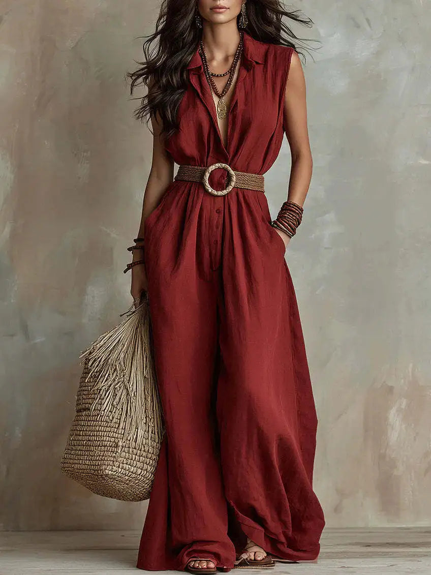 Brielle Elegant Wide Leg Jumpsuit