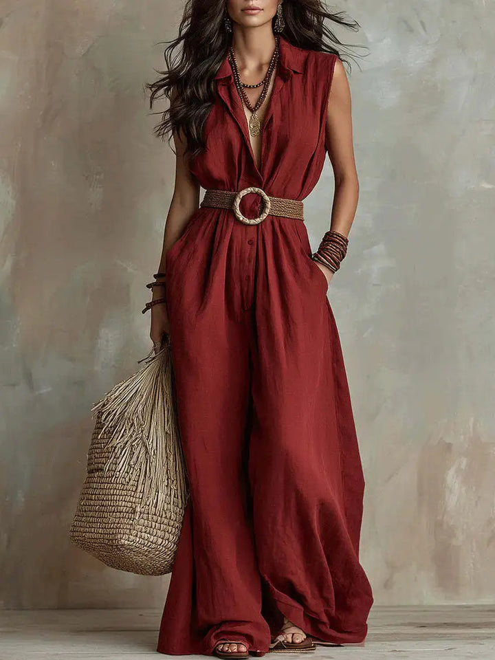 Brielle Elegant Wide Leg Jumpsuit