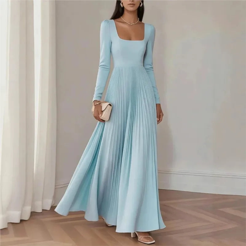 Shiena Pleated Maxi Dress