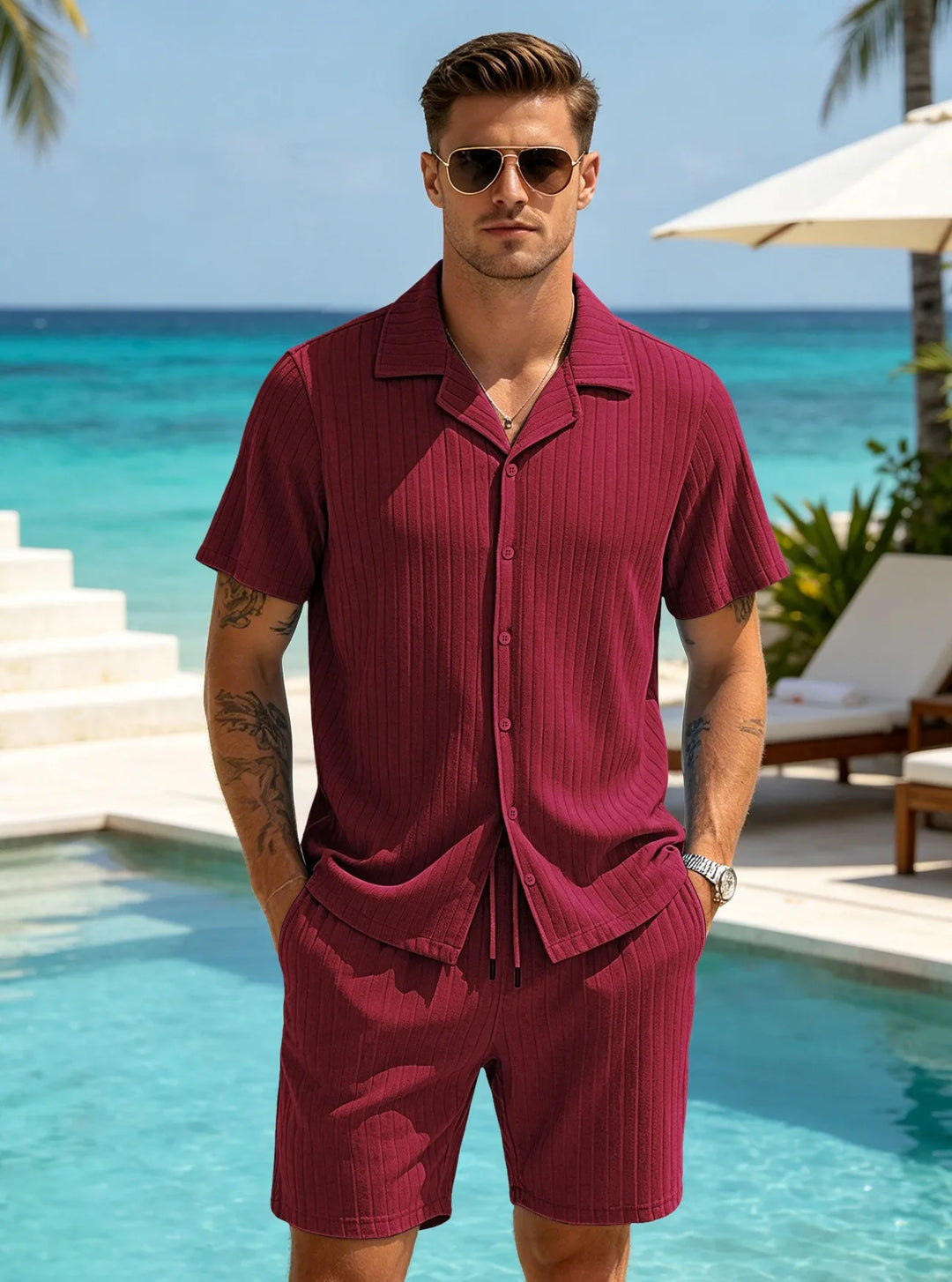 Sawyer Relaxed Fit Drawstring Shorts Set