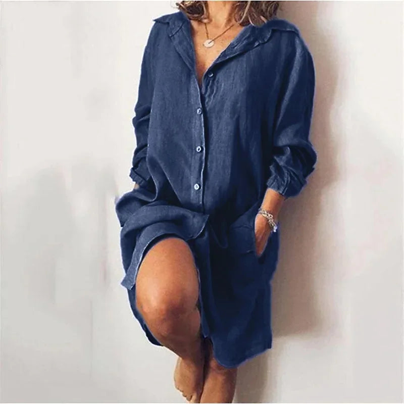 Lena Pocket Shirt Mini Dress