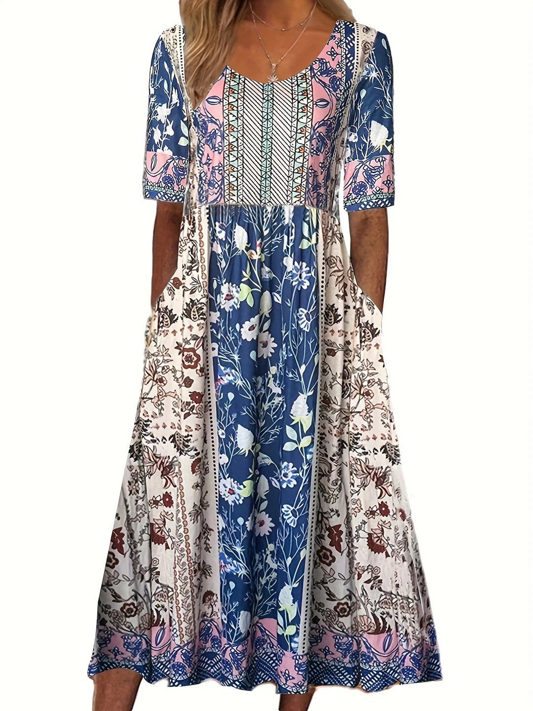 Danica Bohemian Floral Printed Maxi Dress