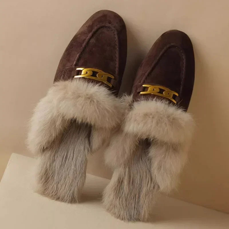 Madona Whisper Fur Mules