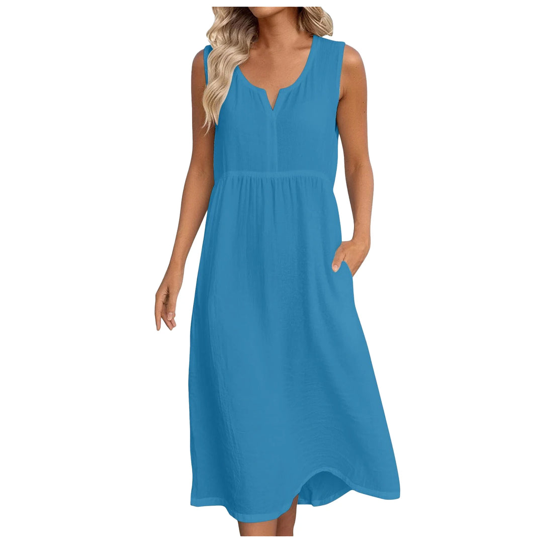Rowan Notch Neck  Midi Dress