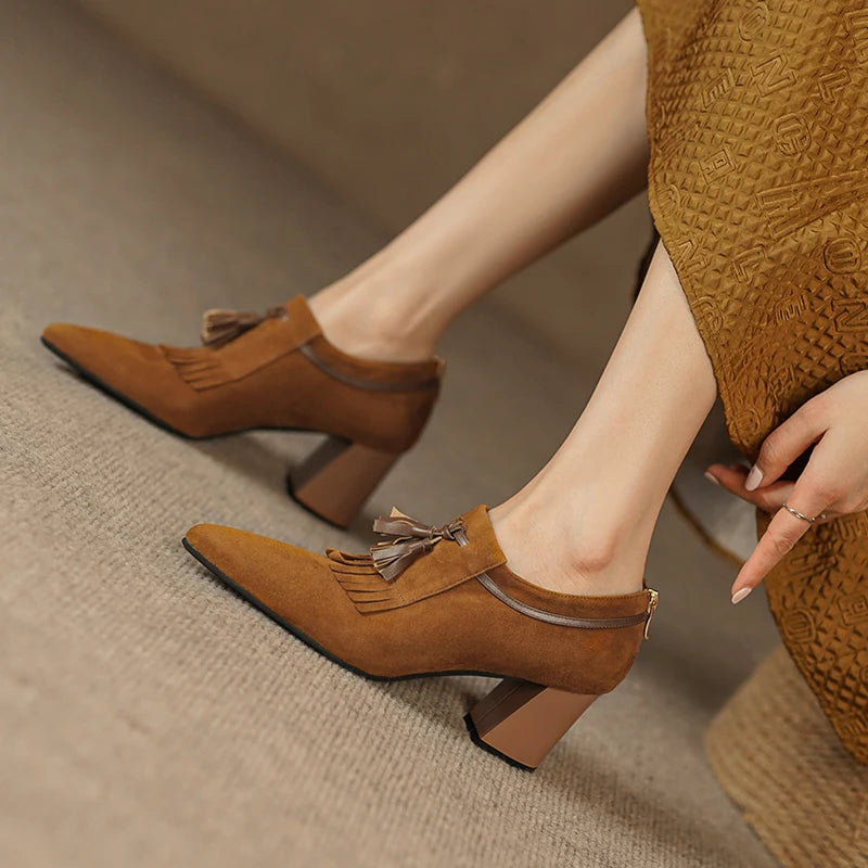 Marcelline Fringe Tassel Pumps