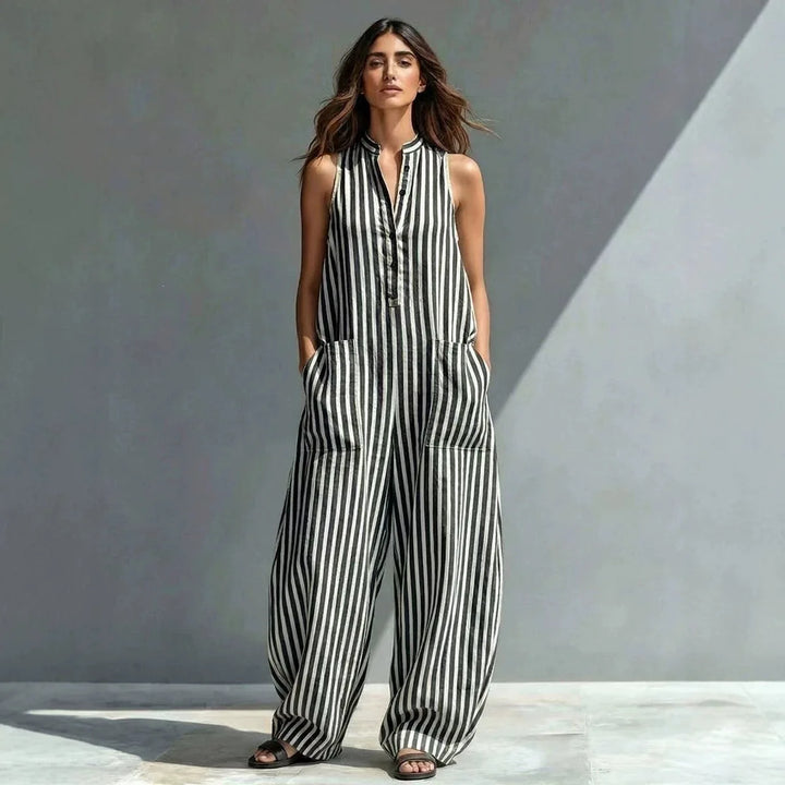 Maren Striped Wide Leg Jumpsuit
