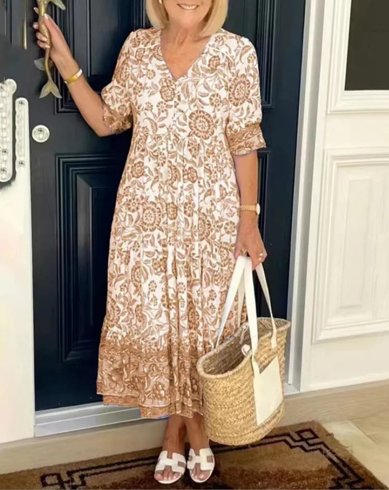 Madelyn Floral Tie Dye Maxi Dress