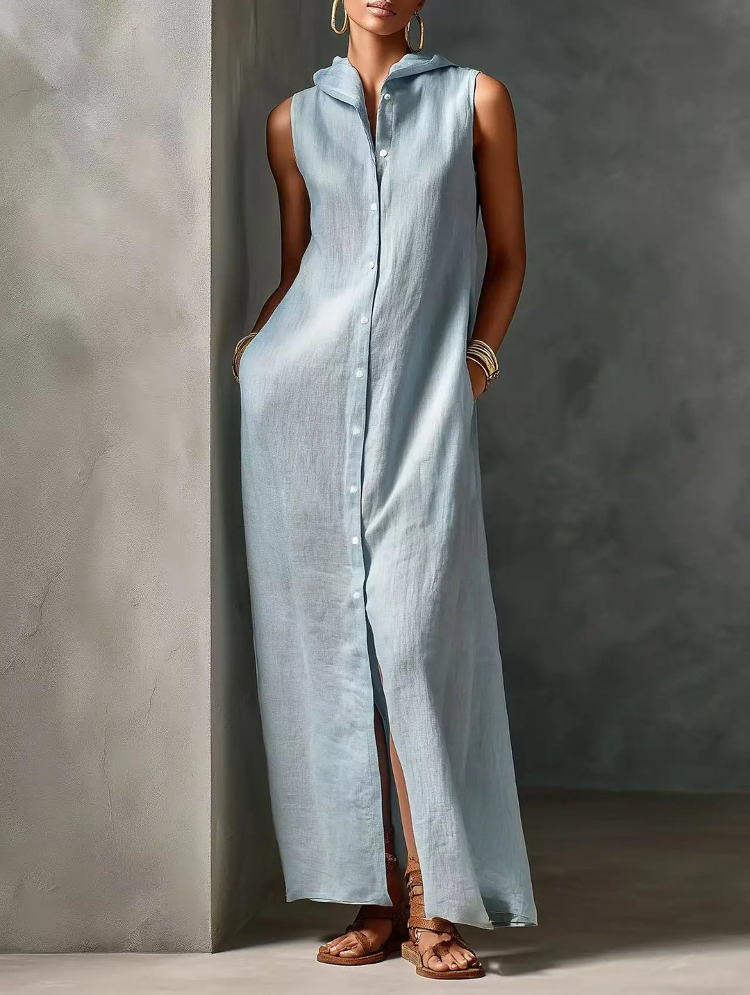 Laarni Hooded Relaxed Maxi Dress