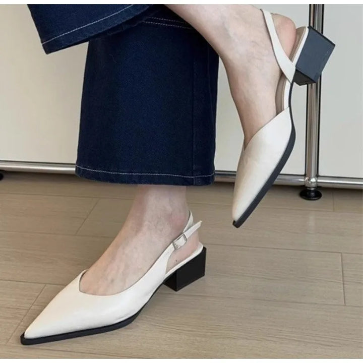 Elara Low Heel Slingback Shoes