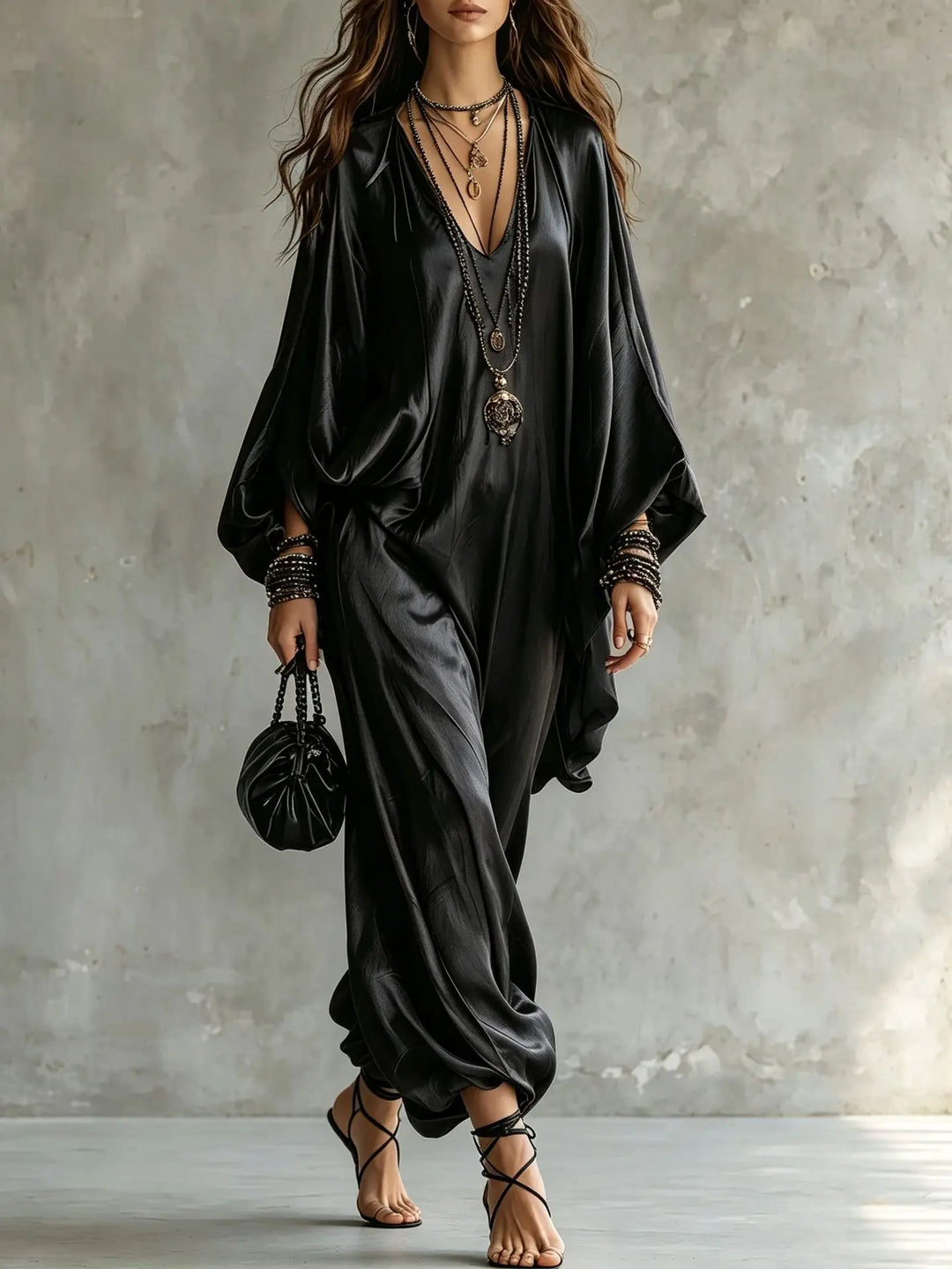 Selene Satin Wide Leg Jumpsuit