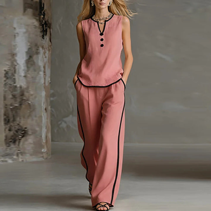 Vionna Sleeveless Two Piece Set