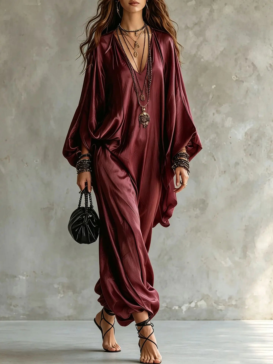 Selene Satin Wide Leg Jumpsuit