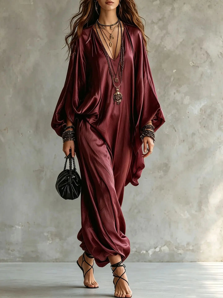 Selene Satin Wide Leg Jumpsuit