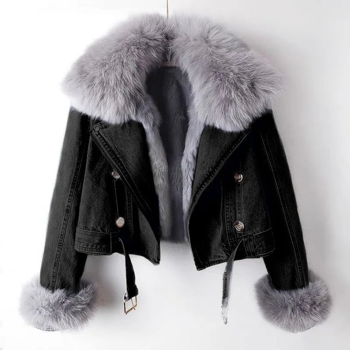 Valentina Faux Fur Denim Jacket