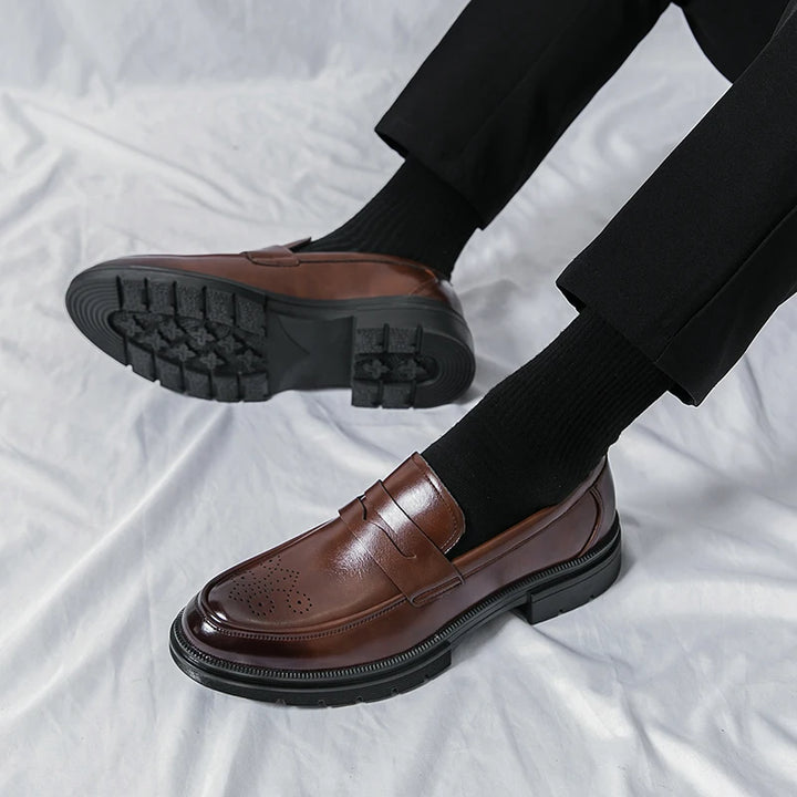 Archie Classic Leather Penny Loafers