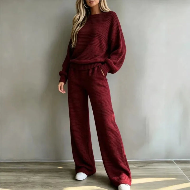 Selene Cozy Stripe Matching Set