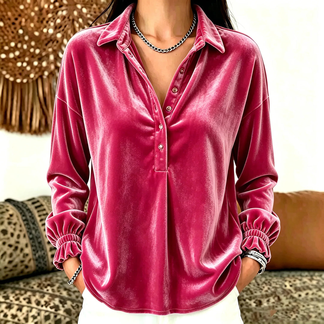 Leona Velvet Pullover Shirt