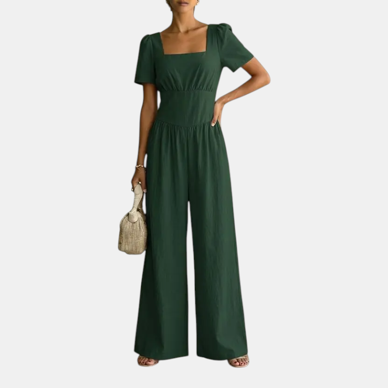 Vivienne Elegant Puff Sleeve Jumpsuit