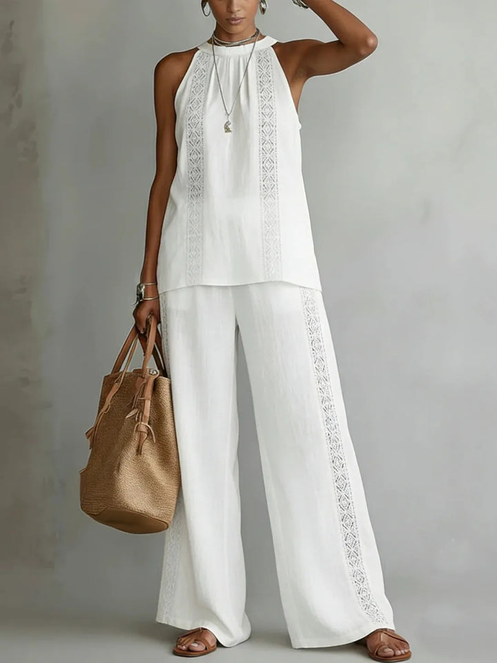 Aubrey Elegant Wide Leg Trouser Set