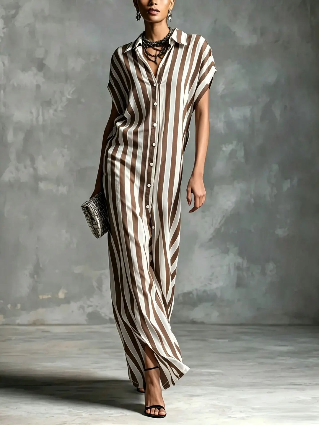 Brooke Linen Long Shirt Dress