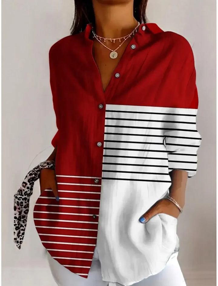 Jessica Geometric Button Shirt