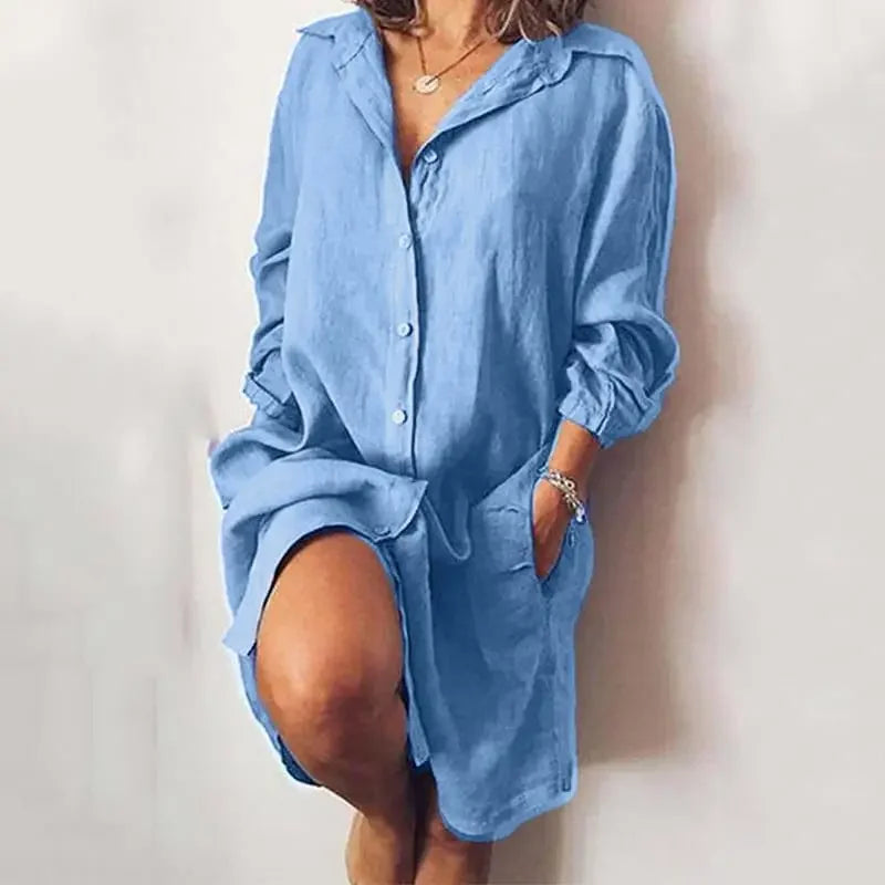 Lena Pocket Shirt Mini Dress