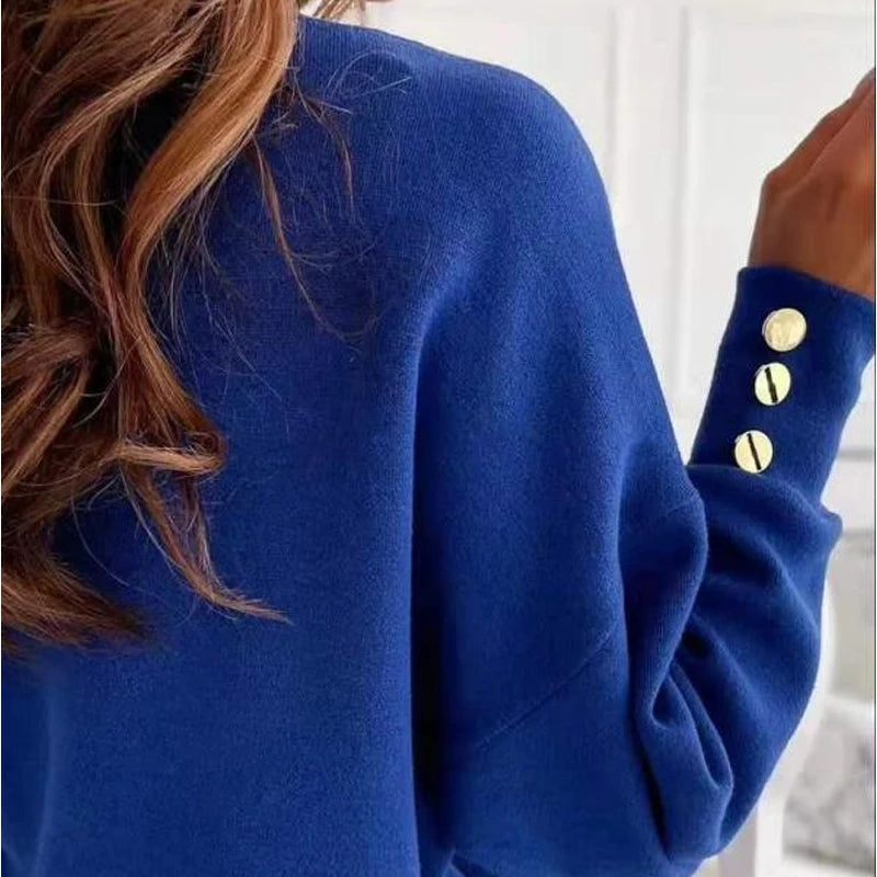 Adeline Button Cuff Knit Sweater