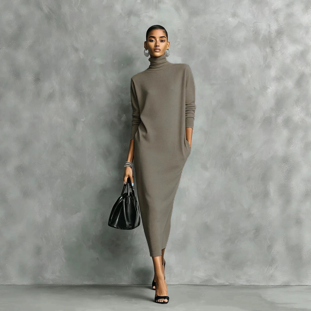 Elise Relaxed Fit Turtleneck Dress