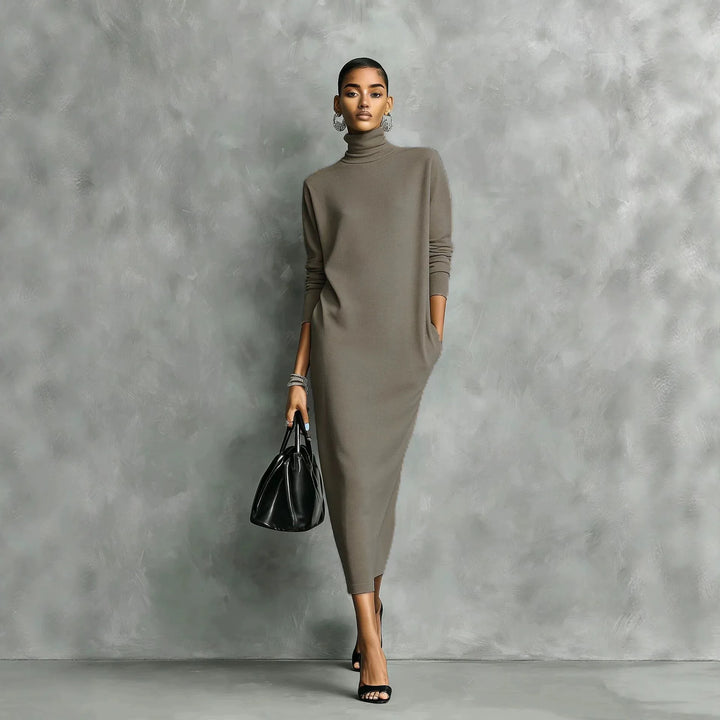 Elise Relaxed Fit Turtleneck Dress