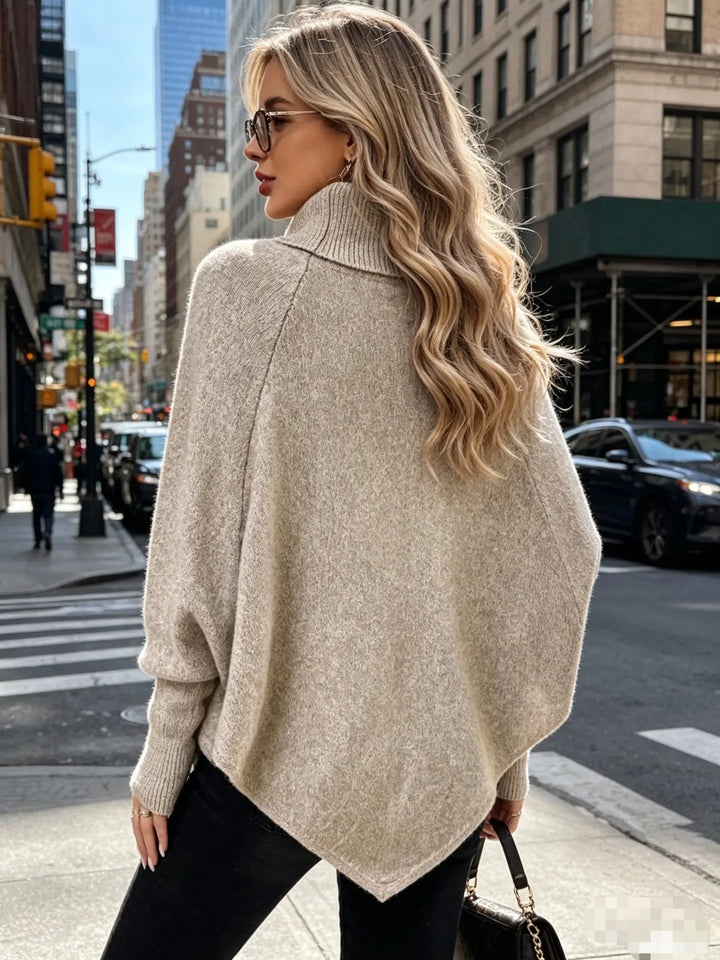 Elara Button Trimmed Poncho