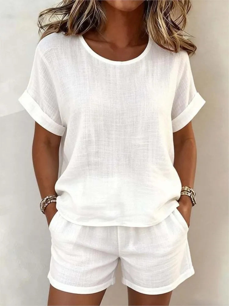 Sylvie Casual Two-Piece Shorts Set