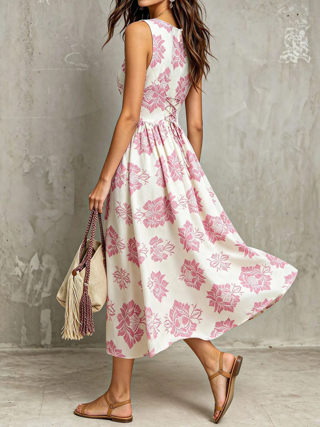 Lexi Vintage Floral Midi Dress