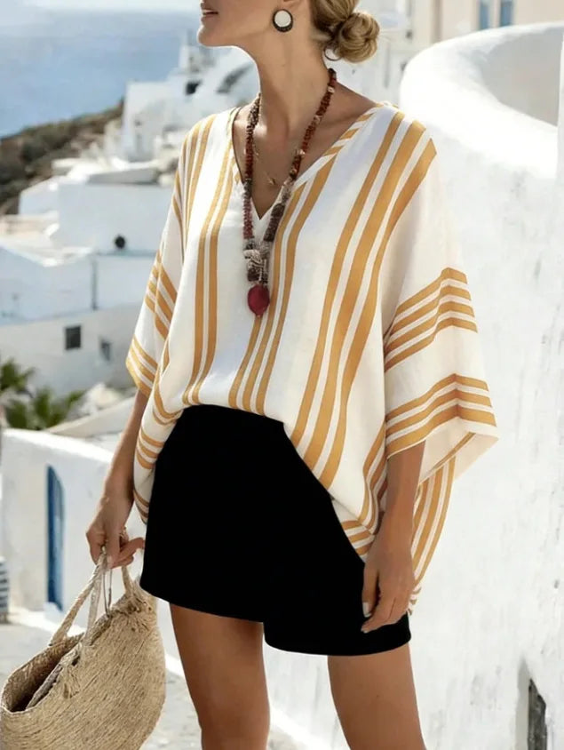Maegan Batwing Stripe Blouse