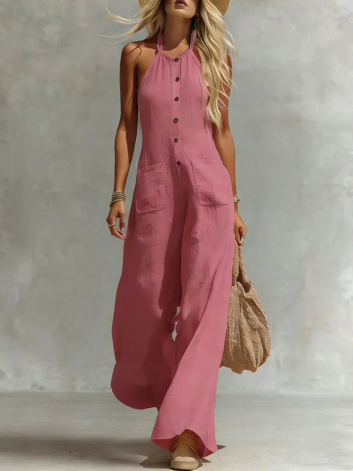 Finley Halter Neck Pocket Jumpsuit