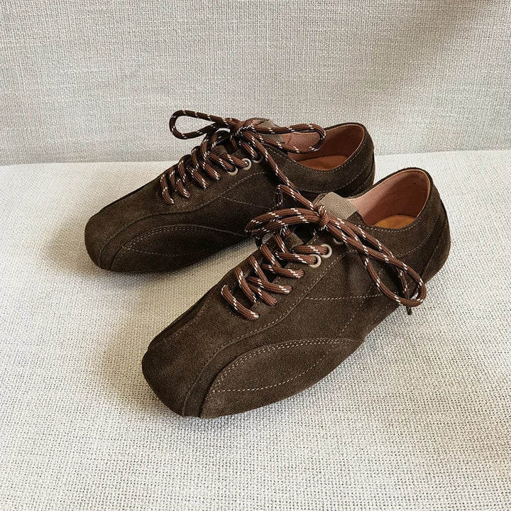 Sable Wide Toe Suede Sneakers