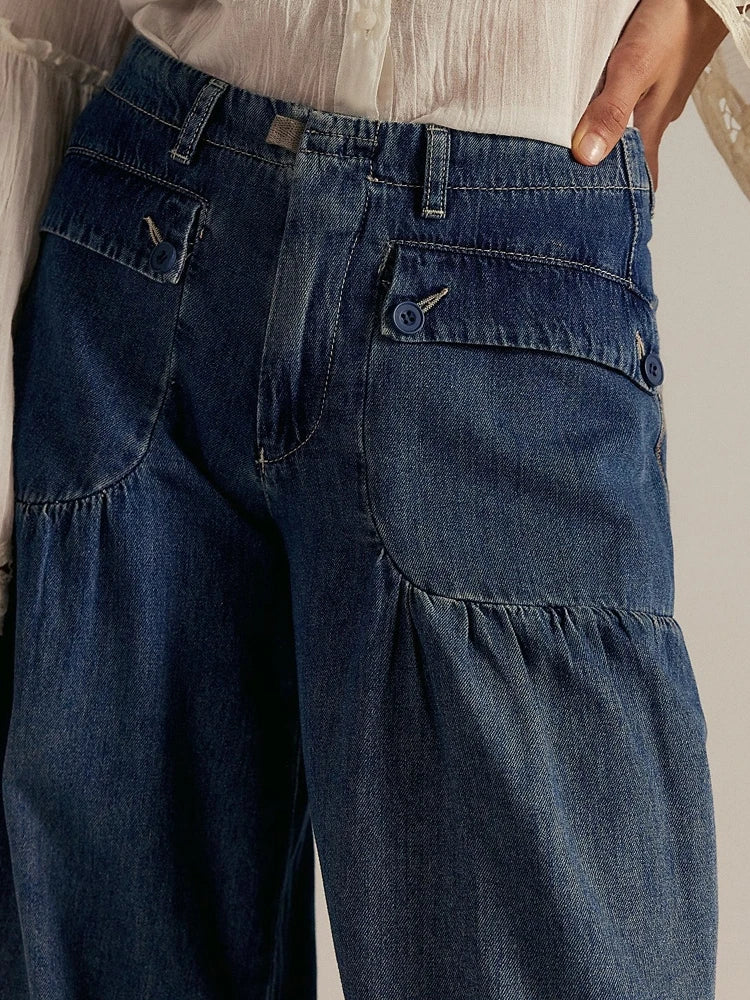 Tatum Adjustable Cuff Denim Jeans