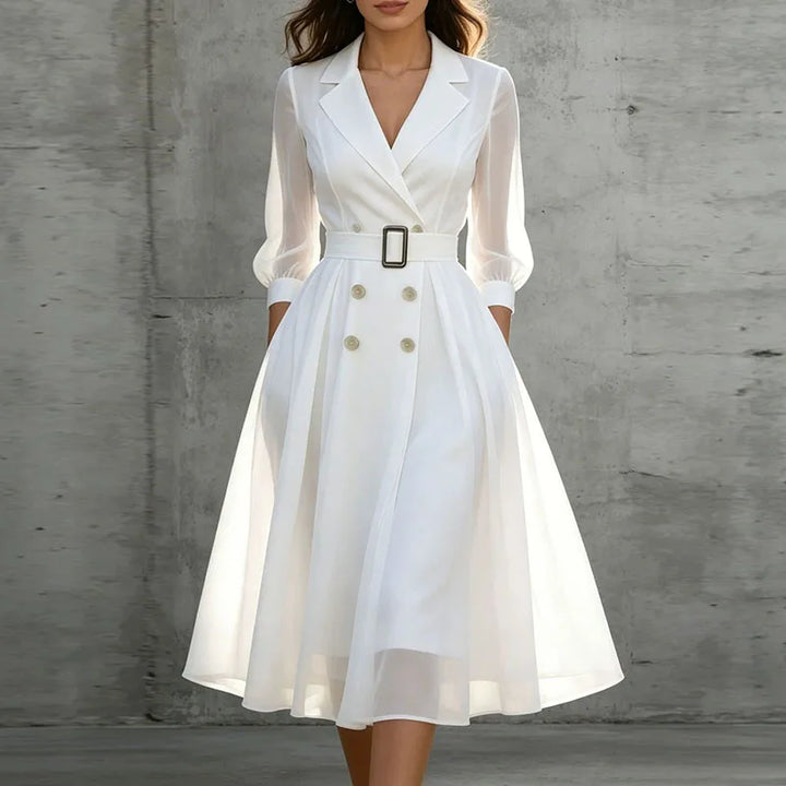 Elena Double Breasted Midi Dress